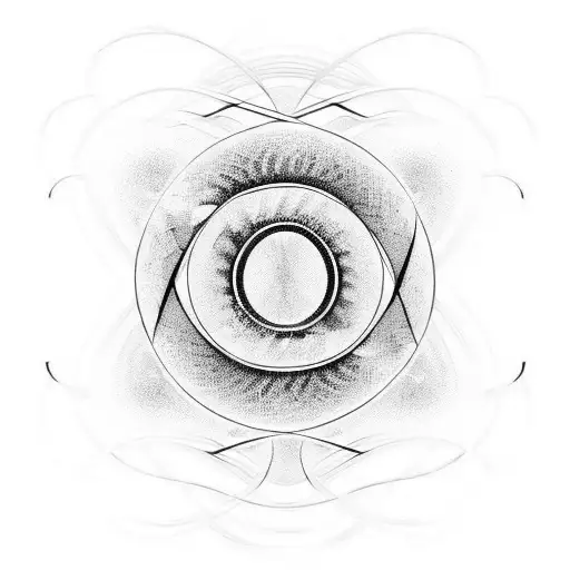Create a minimalistic black and white tattoo design incorporating an infinity symbol. Inside the loops of the infinity s tattoo design idea