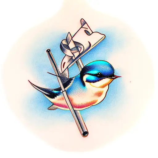 Swallow Bird tattoo design idea