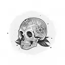 mexican skull tattoo design idea