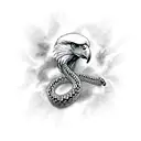 Eagle with snake tattoo design idea