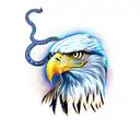 Eagle with snake tattoo design idea