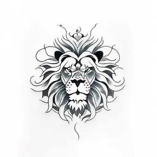 Lion,demon tattoo design idea