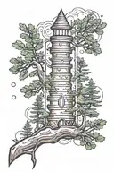 Honey combed spaced pattern of pine trees in nature with an abstract style on my forearm or tricep  tattoo design idea