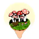 mushroom  tattoo design idea