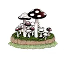 mushroom  tattoo design idea