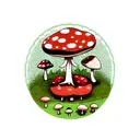 mushroom  tattoo design idea