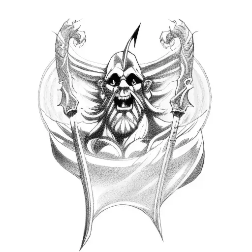 Zeus and Hades battling between the overworld and underworld tattoo design idea