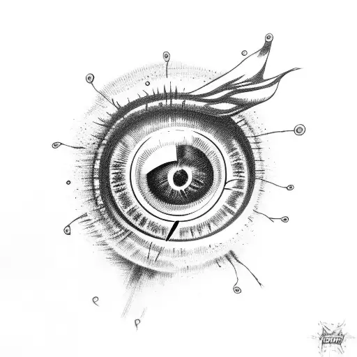 eyeball with eyelid tattoo design idea