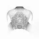 Mandela back piece tattoo design idea