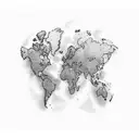 arm tattoo that includes a world map, a family tree with 3 names (Aoife, Phoebe and Riley) and lest we forget image tattoo design idea