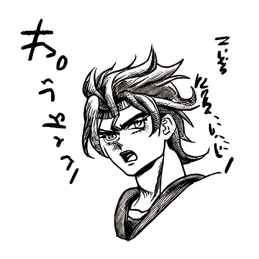 jojo bizarre adventure old school tattoo design idea