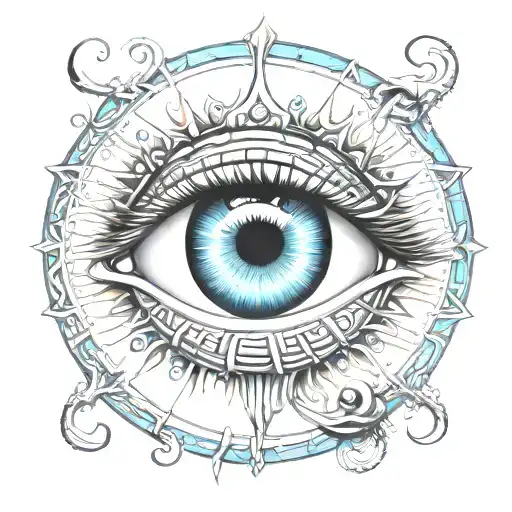 Ra Eye Turkish Cam Drum tattoo design idea
