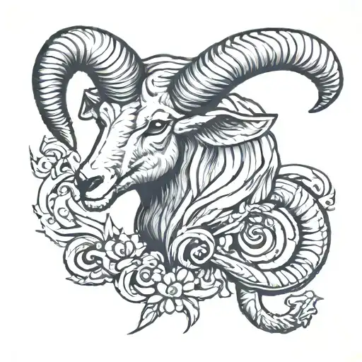 the ram, the scorpion, the bull, the scale tattoo design idea