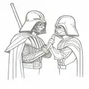 darth vader vs anakin tattoo design idea