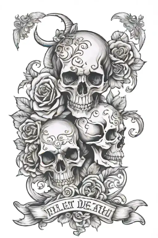 till death do us part tattoo design idea