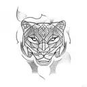 Panther tattoo design idea