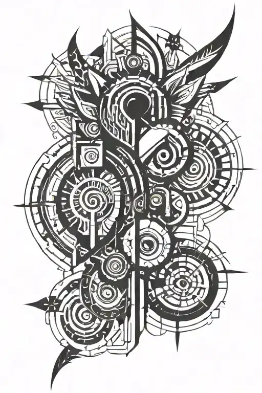cyber tribal tattoo tattoo design idea