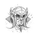 A surrealistic mashup of characters from your favorite series and movies tattoo design idea