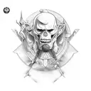 A surrealistic mashup of characters from your favorite series and movies tattoo design idea