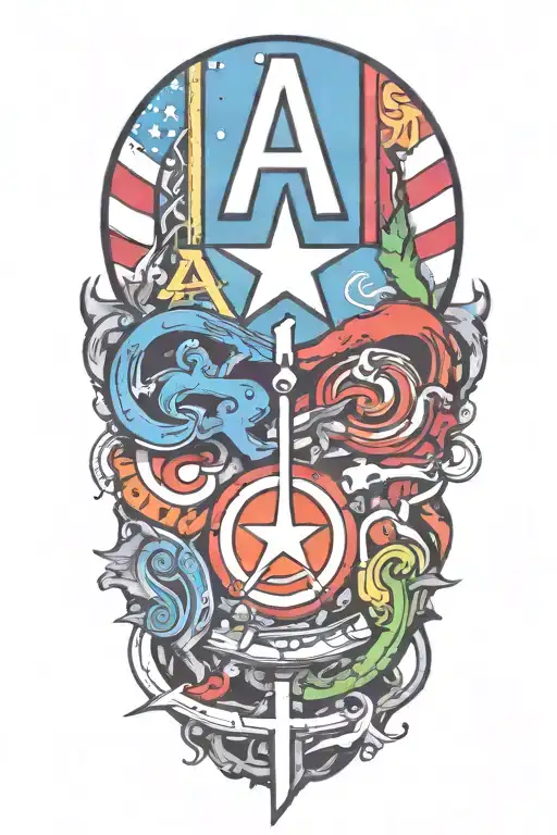 letter A, letter T, letter C C tattoo design idea