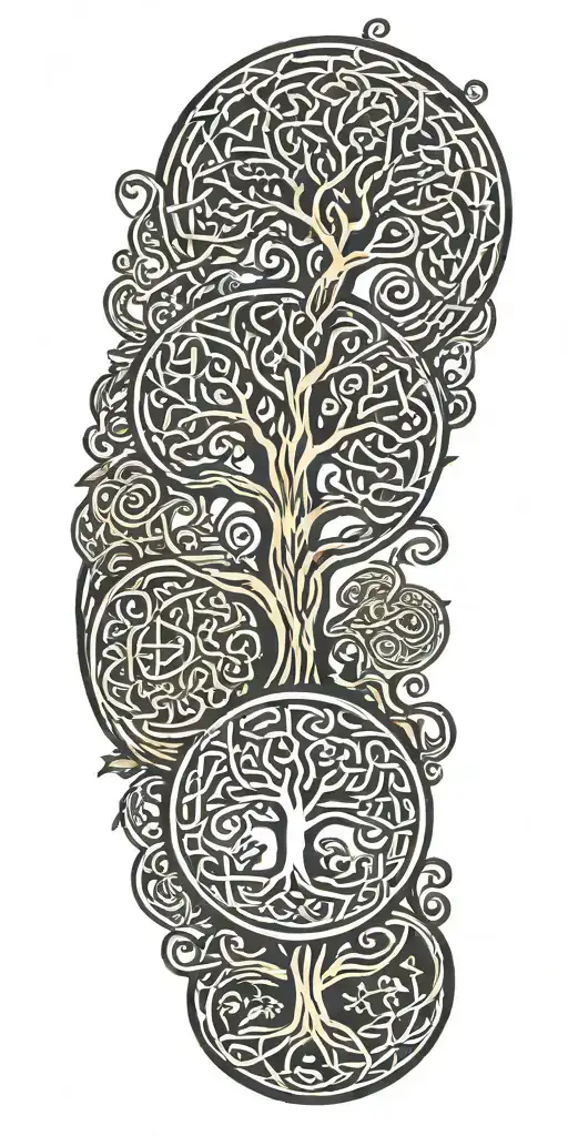 Celtic tree of life tattoo design idea