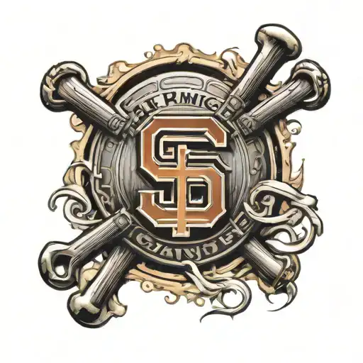 San Francisco Giants logo integrated tattoo design idea