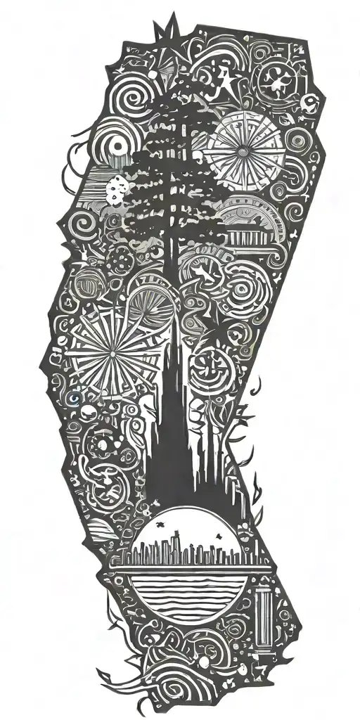 California state tattoo design idea