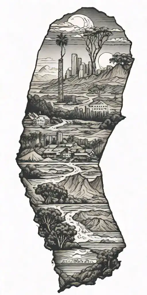 California state tattoo design idea