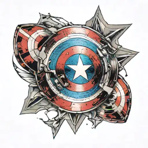 captain america shield hip hop style tattoo tattoo design idea