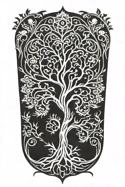Tree Of Life Phoenix: Start tattoo design idea