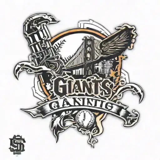 San Francisco Giants logo integrated tattoo design idea