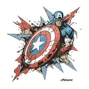 captain america shield rap tattoo design idea