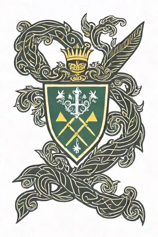 Grenada Barbados flag intertwined tattoo design idea