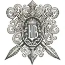 Barbados trident tattoo design idea