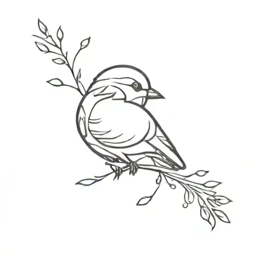 semicolon bird tattoo design idea