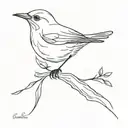 semicolon bird tattoo design idea