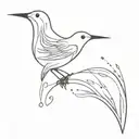 semicolon bird tattoo design idea