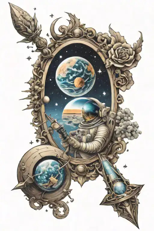 astronomy sleeve length tattoo tattoo design idea