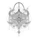 chandelier tattoo design idea