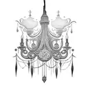 chandelier tattoo design idea