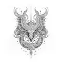 chandelier tattoo design idea