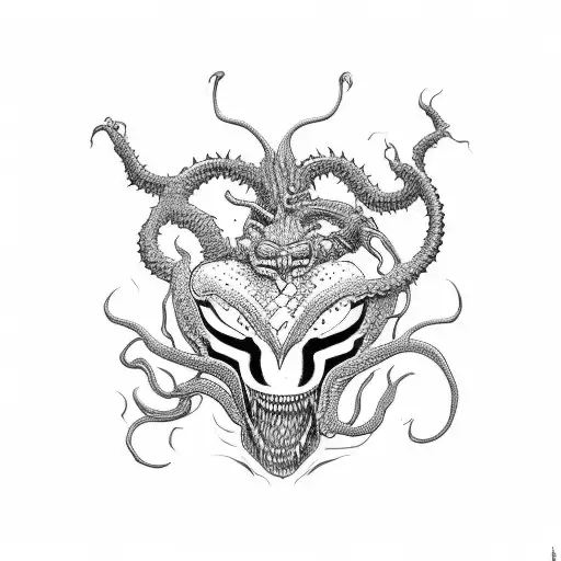 women and venom scris in același cuvant tattoo design idea