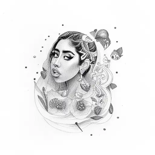 kali uchis inspired  tattoo design idea