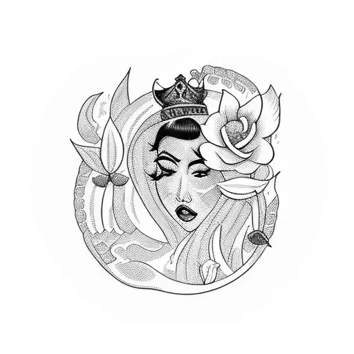 kali uchis inspired  tattoo design idea