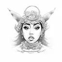 kali uchis inspired  tattoo design idea