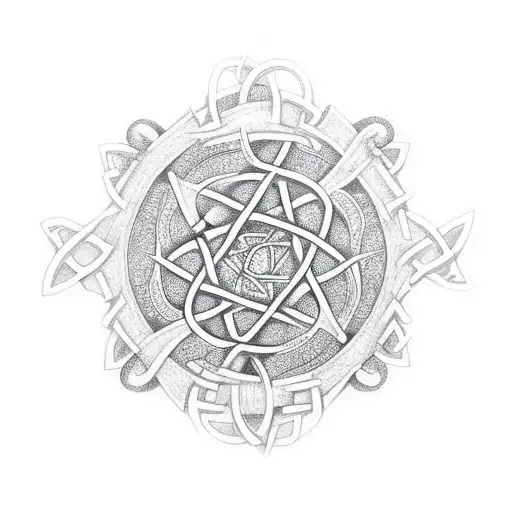 feminine alligatorCeltic love knots tattoo design idea