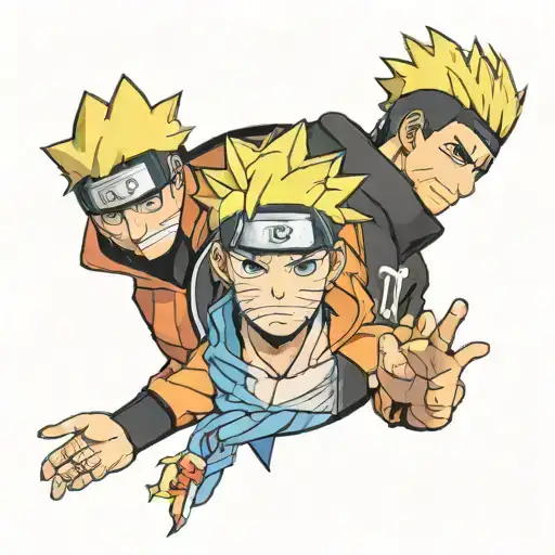 naruto and drake tattoo design idea