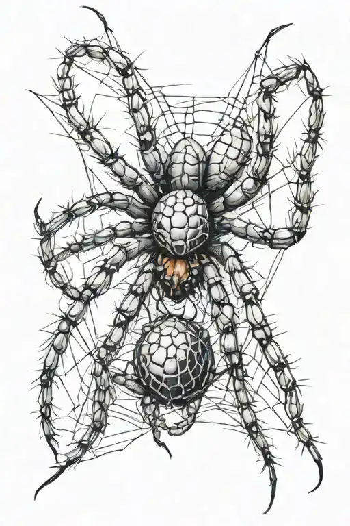 spider crawling   tattoo design idea