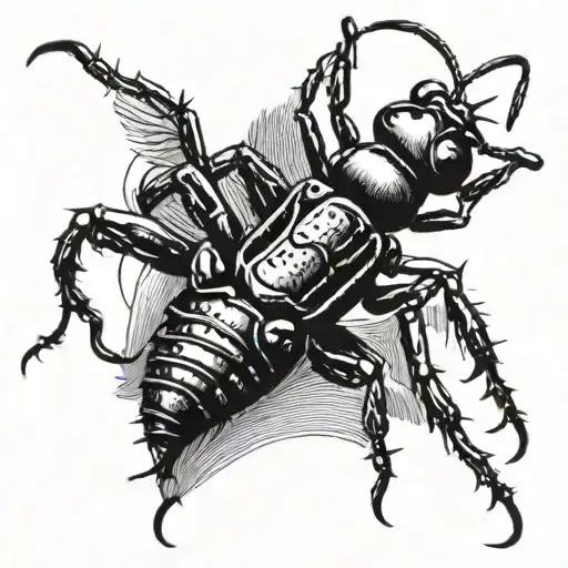 ant tattoo design idea