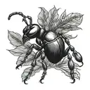 ant tattoo design idea